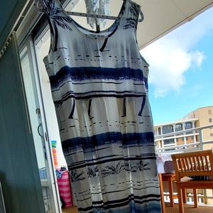 JAMS WORLD "Beach Palm" Janice Long Dress Lg